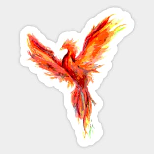 Posterized phoenix Sticker